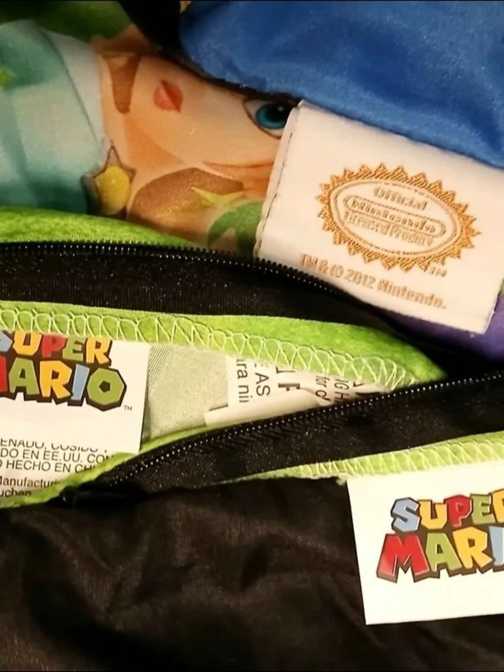 2 Nintendo Super Mario Body Pillowcases & Mario Cart Twin Size Comfort